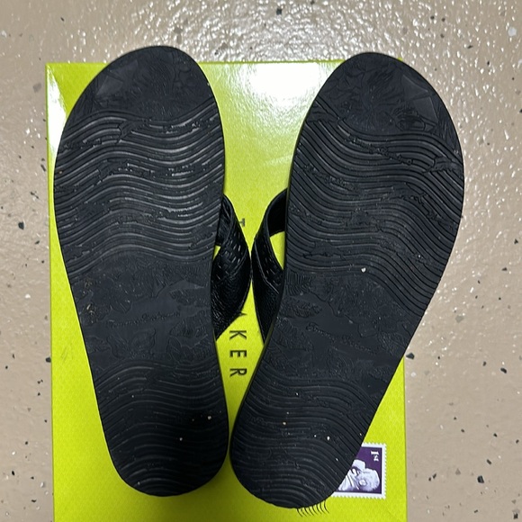 TOMMY BAHAMA “Anchors Ashore” Leather Black Men’s Sandals - Picture 8 of 11